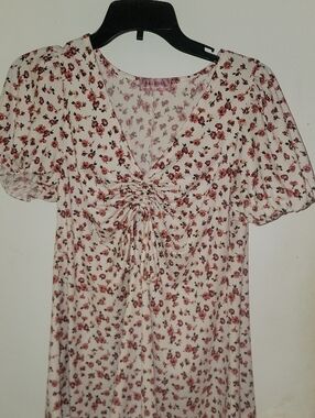 Ragdoll Cream Tunic with Dusty Pink Floral Print